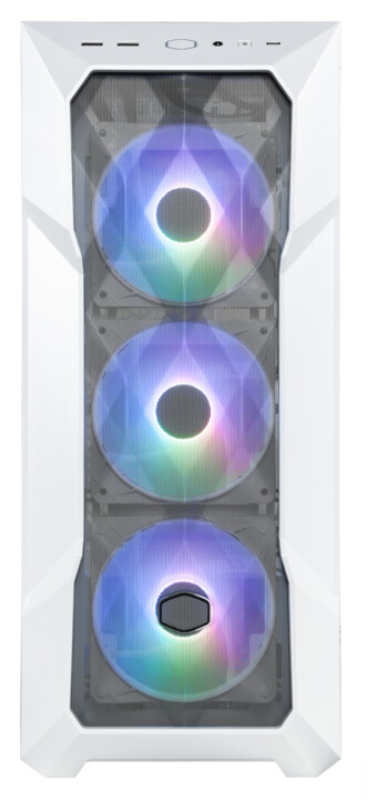 Куќиште Cooler Master MasterBox TD500 MESH V2, проѕирна страна, бела боја