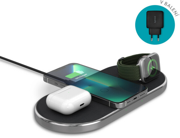 Karikues wireless EPICO 3në1, i zi