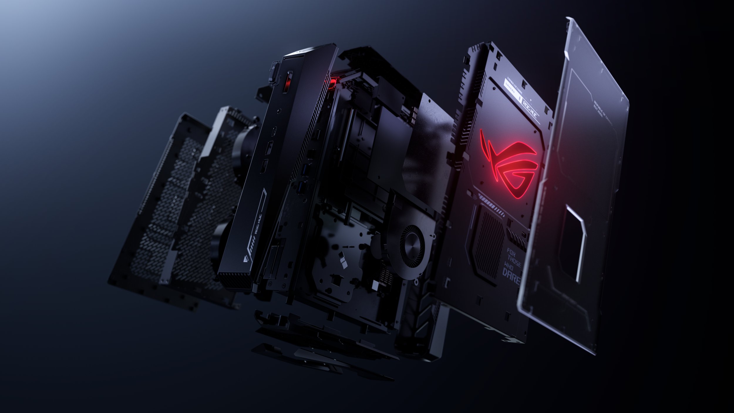 Mini PC gaming ASUS ROG NUC RNUC15JNK7X569A2, Intel Core Ultra 7 255HX, 16GB RAM, 1TB SSD, RTX 5060, i zi