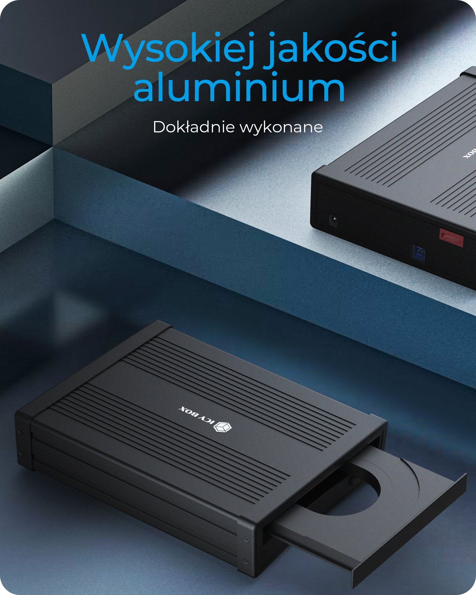 Kuti e jashtme për ODD Icy Box IB-525-U3, 5.25", USB 3.2, e zezë