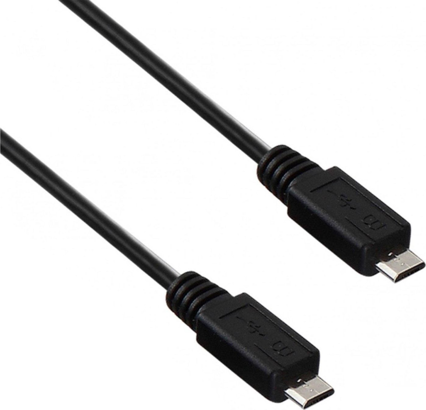 Kabllo Akyga AK-USB-17, microUSB në microUSB, 0.6m, e zezë