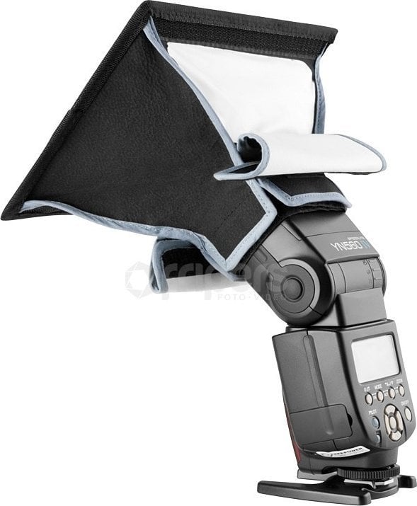 Софтбокс Aurora Microbox 15 x 20 cm, за блиц со кламерица, бел