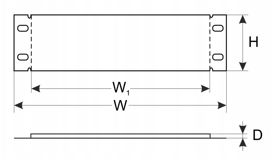 Покривен панел RACK Pulsar RAPZ1, 1U, 19\", црн