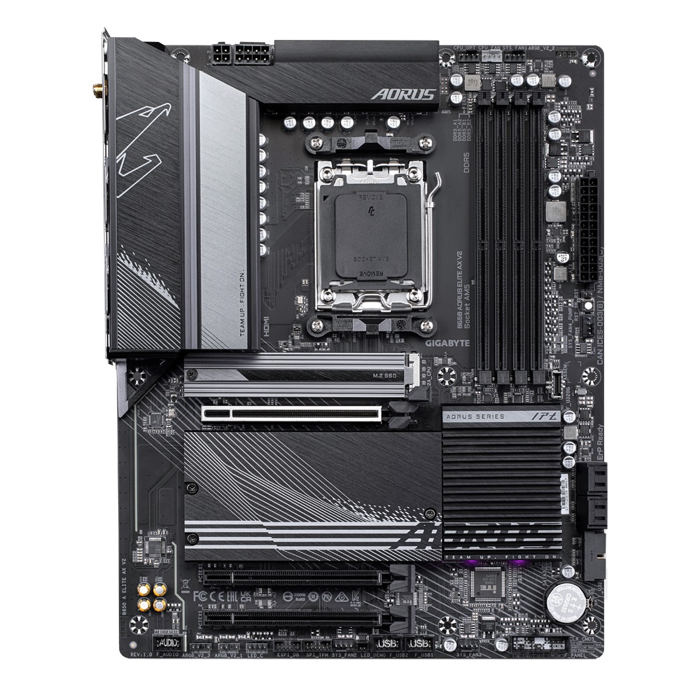 Pllakë amë Gigabyte B650 AORUS ELITE AX V2, AM5, DDR5, ATX, e zezë