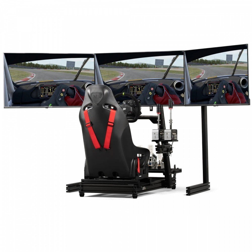 Shtesë për qëndrim monitorësh Next Level Racing Elite Triple, 21"-43", alumini, e zezë