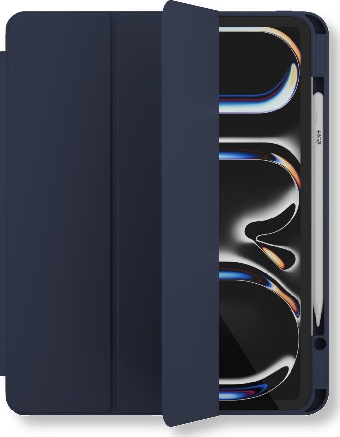 Навлака NEXT ONE Rollercase за iPad Pro M4 13", држач за Епл Пенсил, функција стојалка, сина