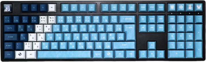 Set keycaps Traitors Yuki Onna, PBT Dye Sub, 109 taste, UK layout