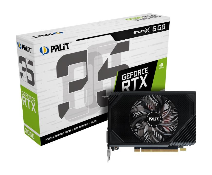 Kartelë grafike Palit GeForce RTX 3050 StormX, 6 GB, e zezë