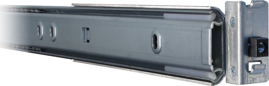 Set shina teleskopike rack Inter-Tech IPC 455mm, çelik, argjendtë