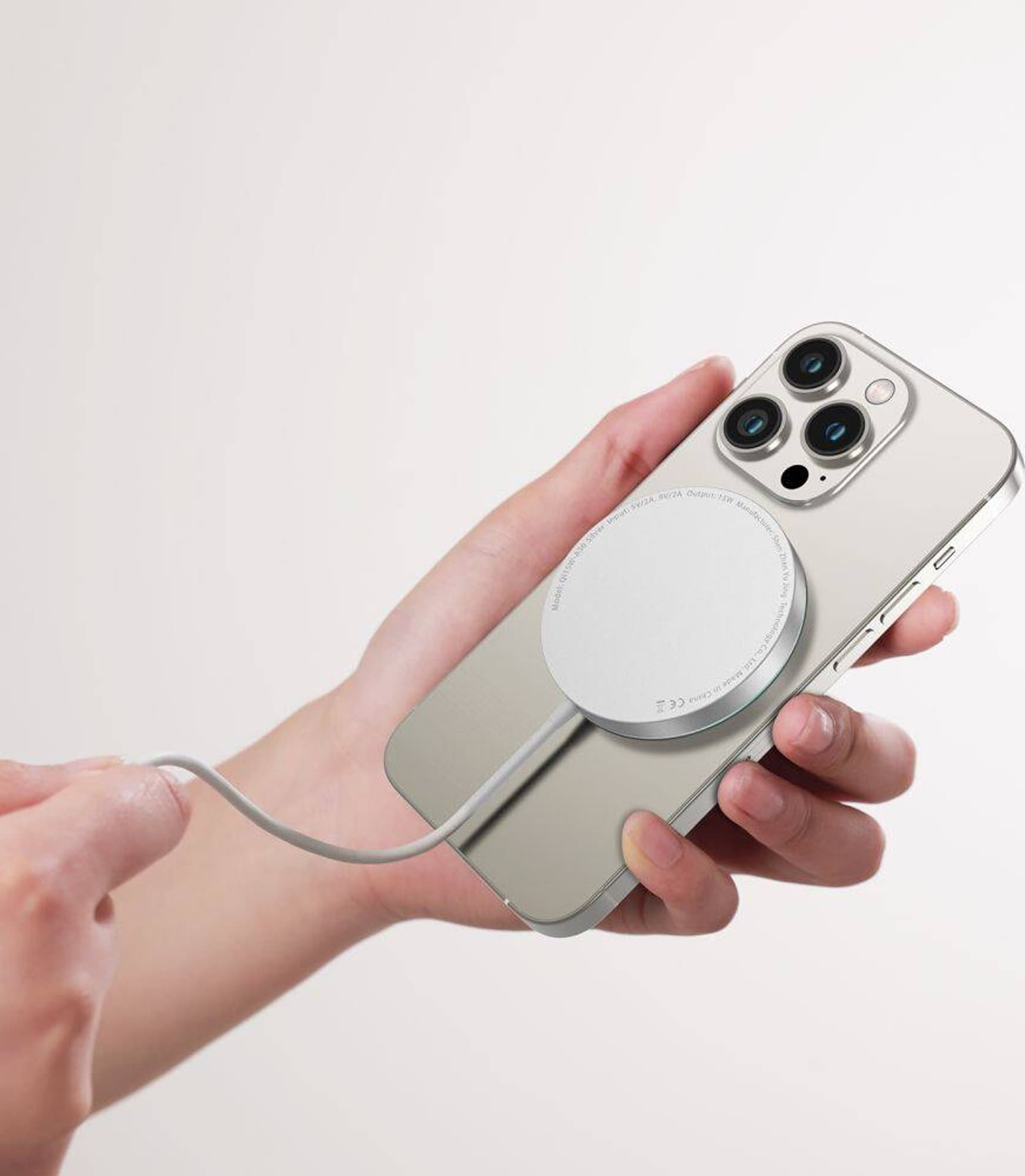 Безжичен полнач Tech-Protect QI15W-A30, MagSafe, 15W, сребрен