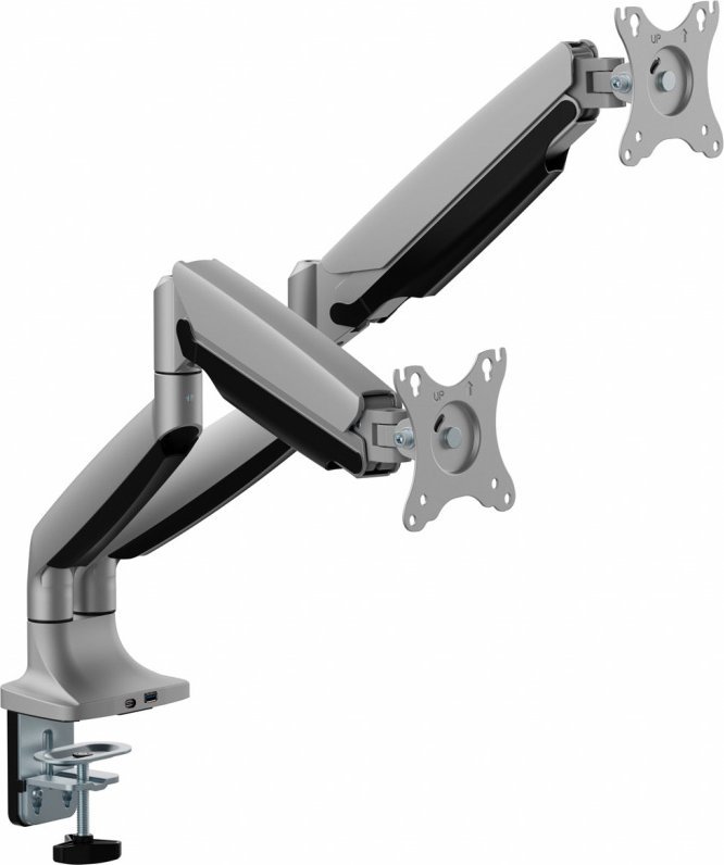 Mbajtës tavoline për 2 monitorë LED LCD, 17-35", 1-15 kg, i zi