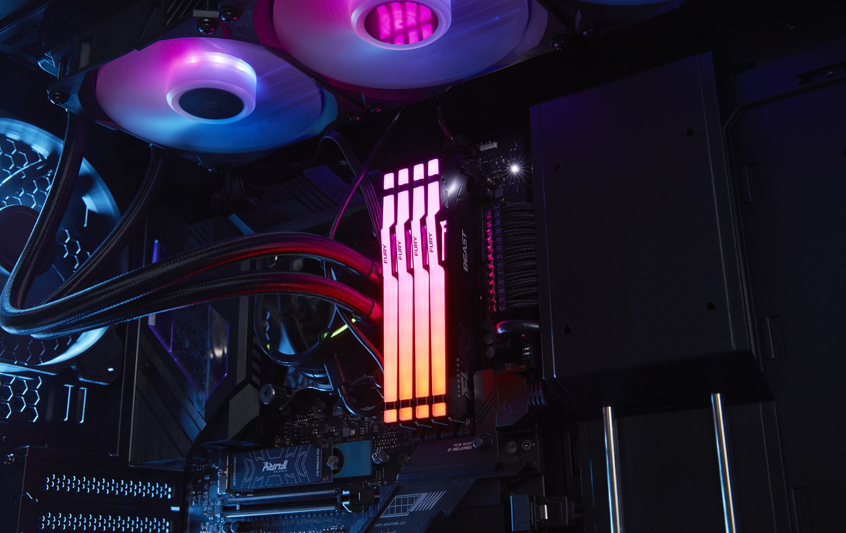 Memorie RAM Kingston FURY 32GB 6000MT/s DDR5 CL40 DIMM (2 x 16 GB) Beast RGB