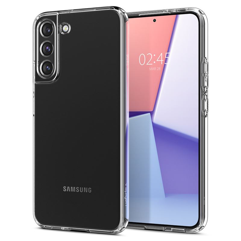 Заштитна футрола за мобилен телефон Samsung Galaxy S22 Spigen Liquid Crystal, проѕирна