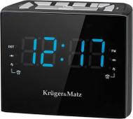 Radio orë Kruger&amp;Matz KM 821, FM, ekran LED, e zezë