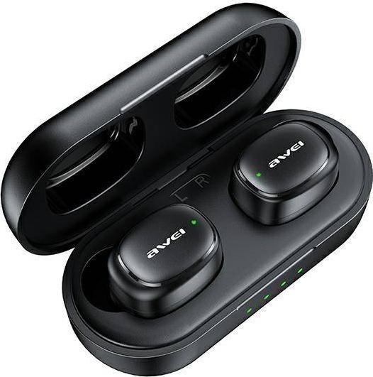 Kufje wireless Awei T13 Pro TWS, Bluetooth 5.1, me kuti karikimi, të zeza