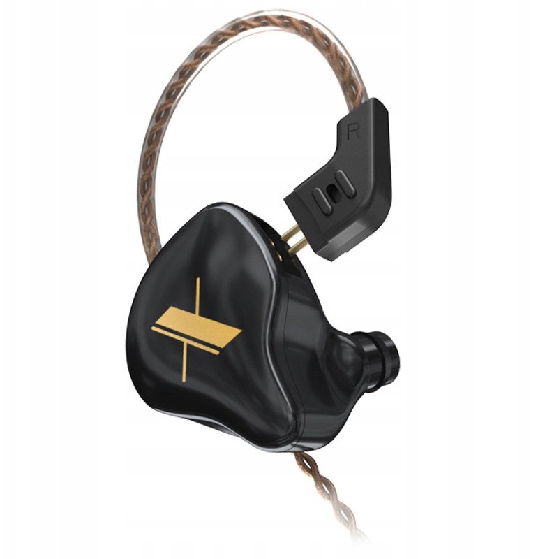 Kufje in ear KZ EDX, monitor skene IEM, 3.5mm, të zeza