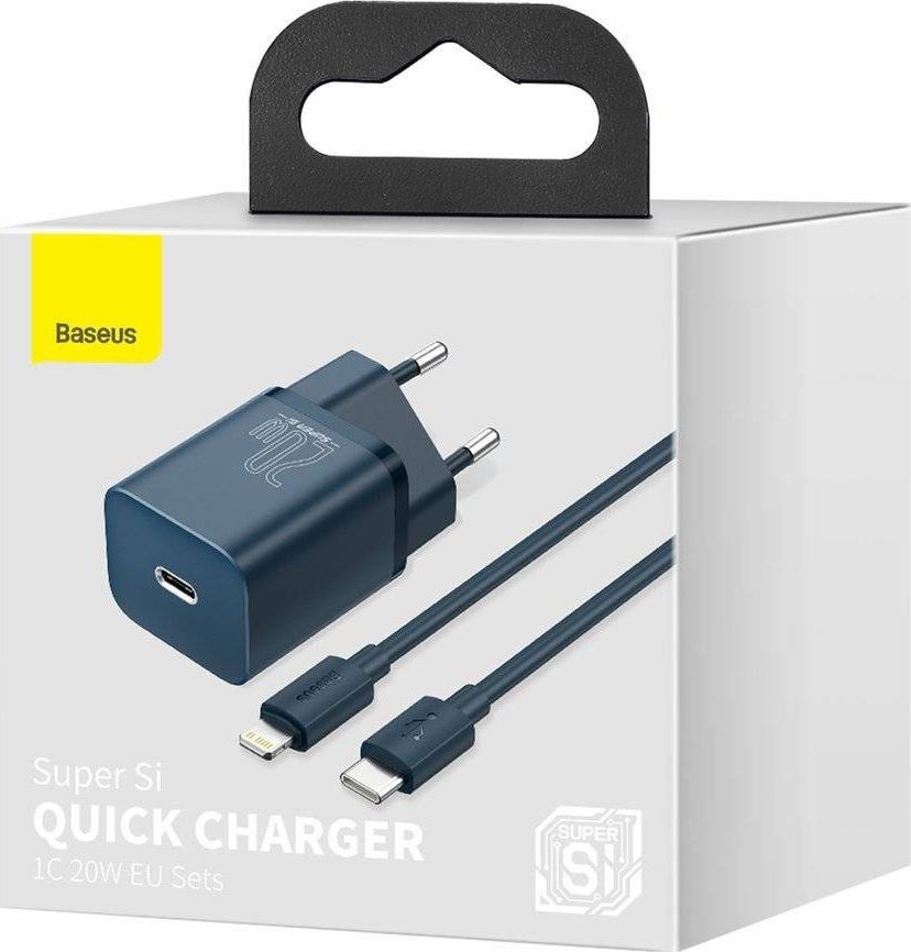Полнач Baseus Super Si BSU2699BLU, 1x USB C, 20W, сина боја