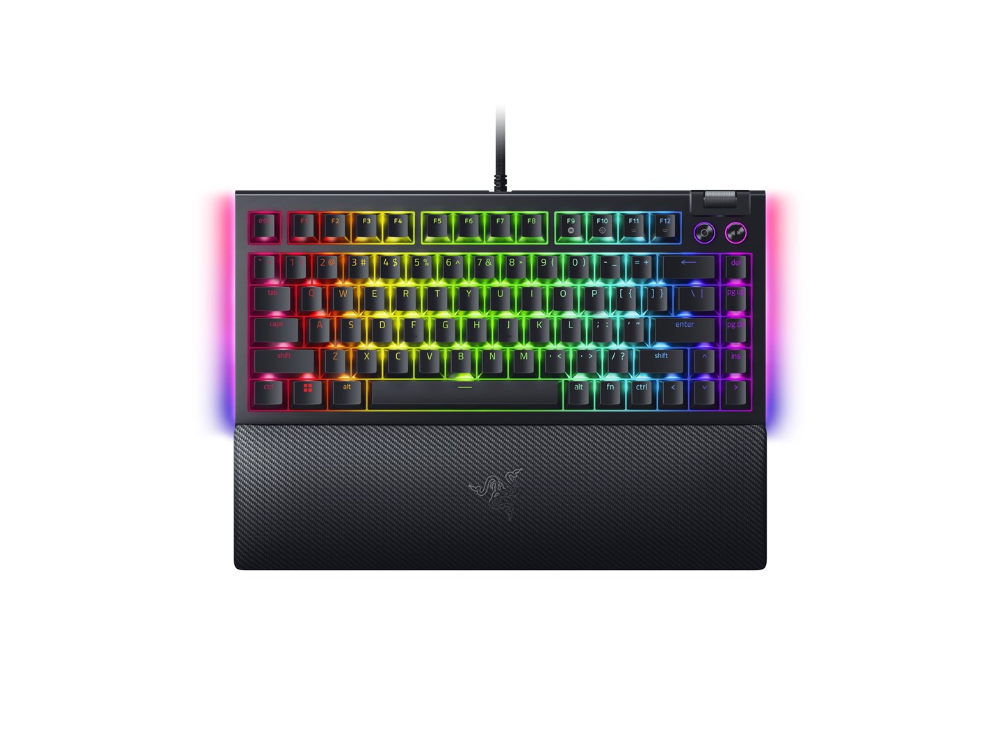 Tastierë Razer BlackWidow V4 75%, Razer Orange, RGB, e zezë