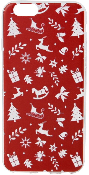 Mbrojtëse plastike Epico Red Xmas për iPhone 6/6S, e kuqe