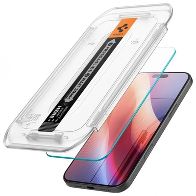 Xham mbrojtës Spigen GLAS.TR ”EZ FIT” për Apple iPhone 16 Pro Max, transparent, 2 copë