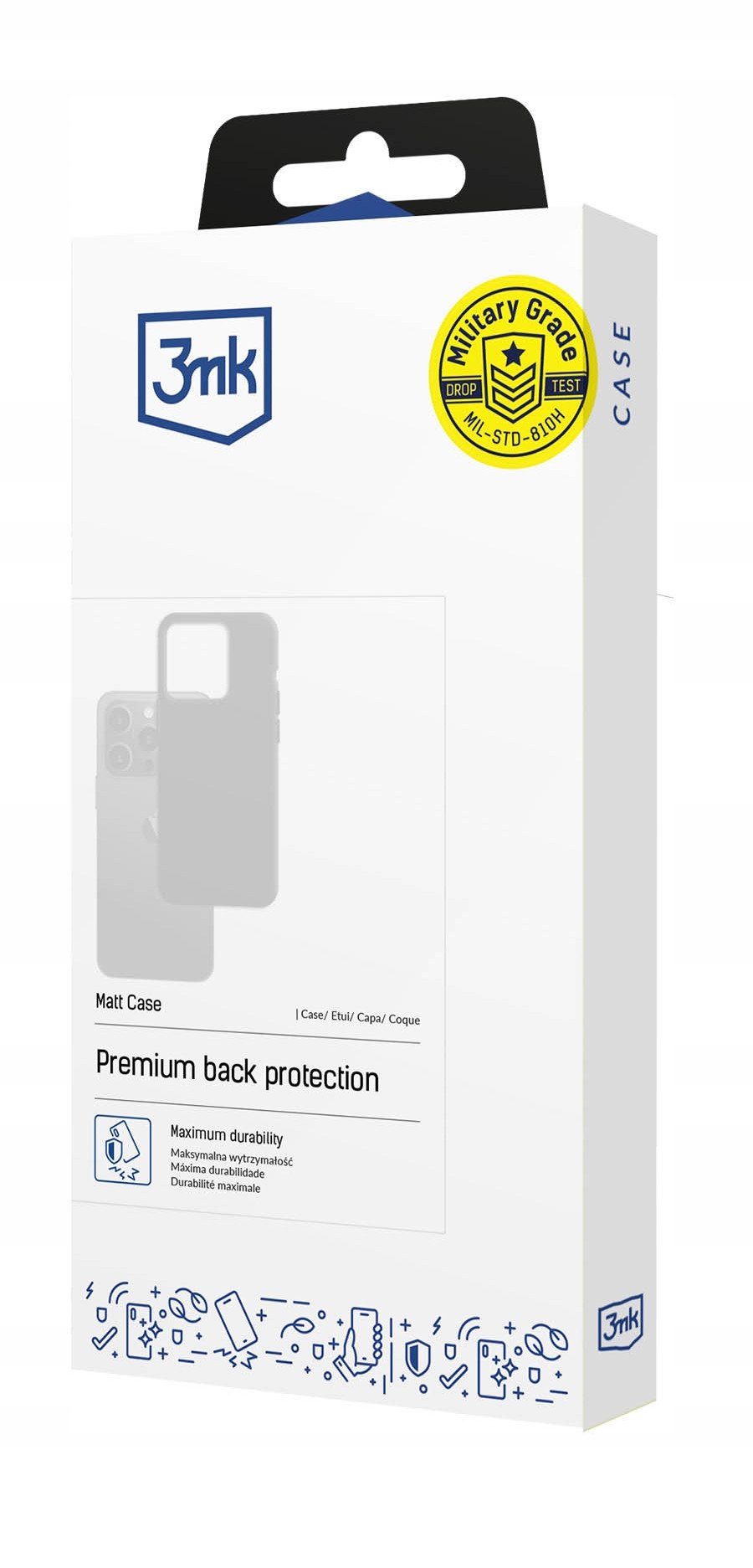 Futrollë për telefon Oppo A40 A40M A3 4G 3mk Matt Case, TPU, mat, e zezë