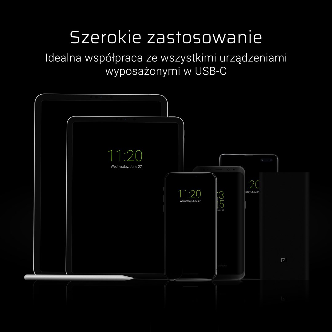 Kabllo USB Green Cell KABGC03, USB-A në USB-C, 0.25m, e zezë