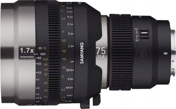 Adapter anamorfik Samyang V-AF MF 1.7x, për lente V-AF, i zi