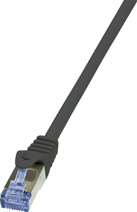 Kabllo rrjeti LogiLink CAT6a, S/FTP, PIMF, 0.25m, e zezë