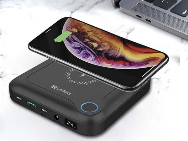 Sandberg All-in-1 Laptop Powerbank, 24000 mAh