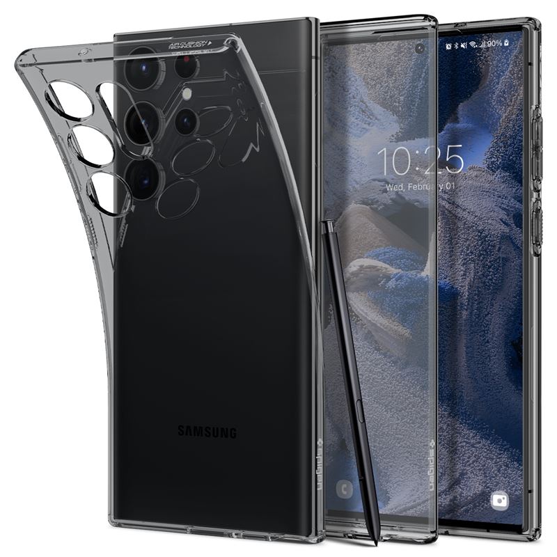 Mbështjellës për Samsung Galaxy S23 Ultra Spigen Liquid Crystal, transparent