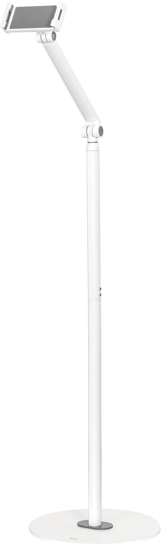 Поден држач за таблет и телефон Deltaco Universal, со прилагодлива рака, 4.7" до 12.9", бел