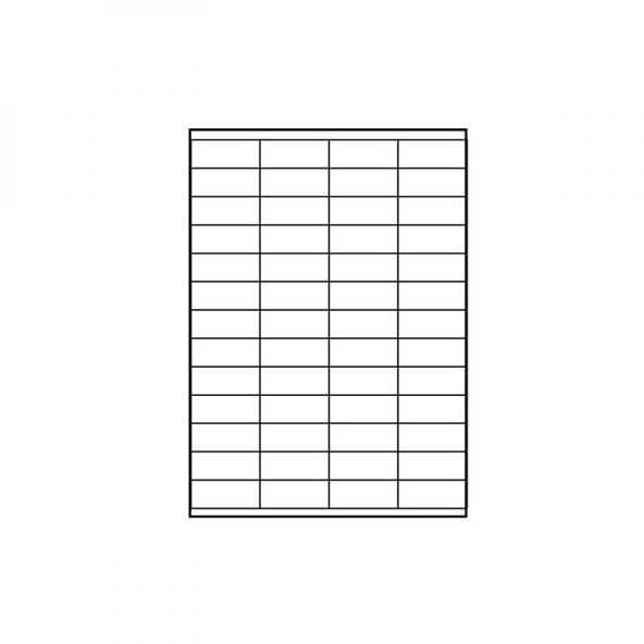 Etiketa vetëngjitëse LOGO 52.5 x 21.2mm, A4 mat, 56 etiketa fletë, të bardha