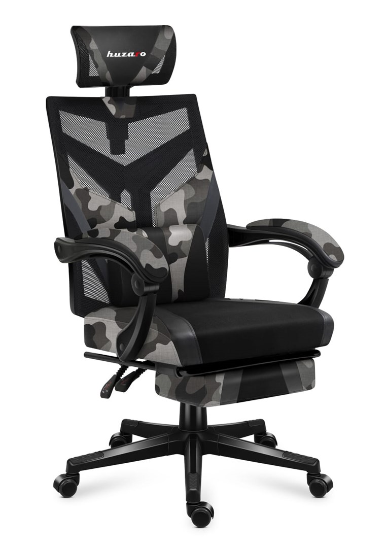 Karrige lojërash Huzaro Combat 5.0 Camo, 140kg, e zezë