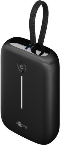 Powerbank Goobay 10000mAh, USB C i integruar, 15W, i zi