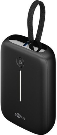 Powerbank Goobay 10000mAh, USB C i integruar, 15W, i zi