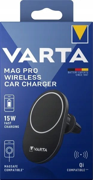 Karikues automjeti me valë Varta Mag Pro, për smartphone, magnetik, i zi