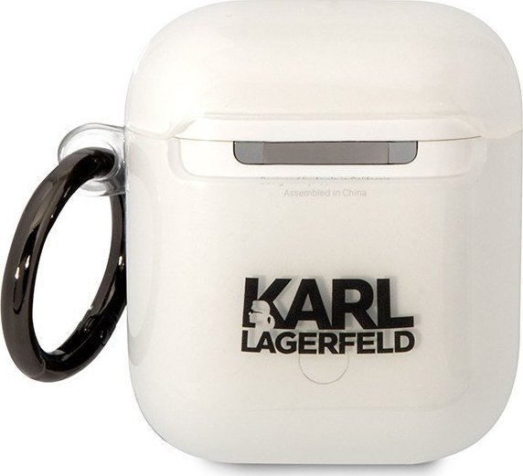 Këllëf për AirPods Karl Lagerfeld KLA2HNCHTCT Ikonik Choupette, për AirPods 1 dhe 2, transparent