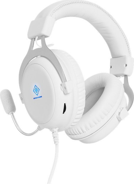 Kufje gaming Deltaco GAM030W, stereo, me mikrofon, të bardha