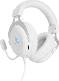 Kufje gaming Deltaco GAM030W, stereo, me mikrofon, të bardha