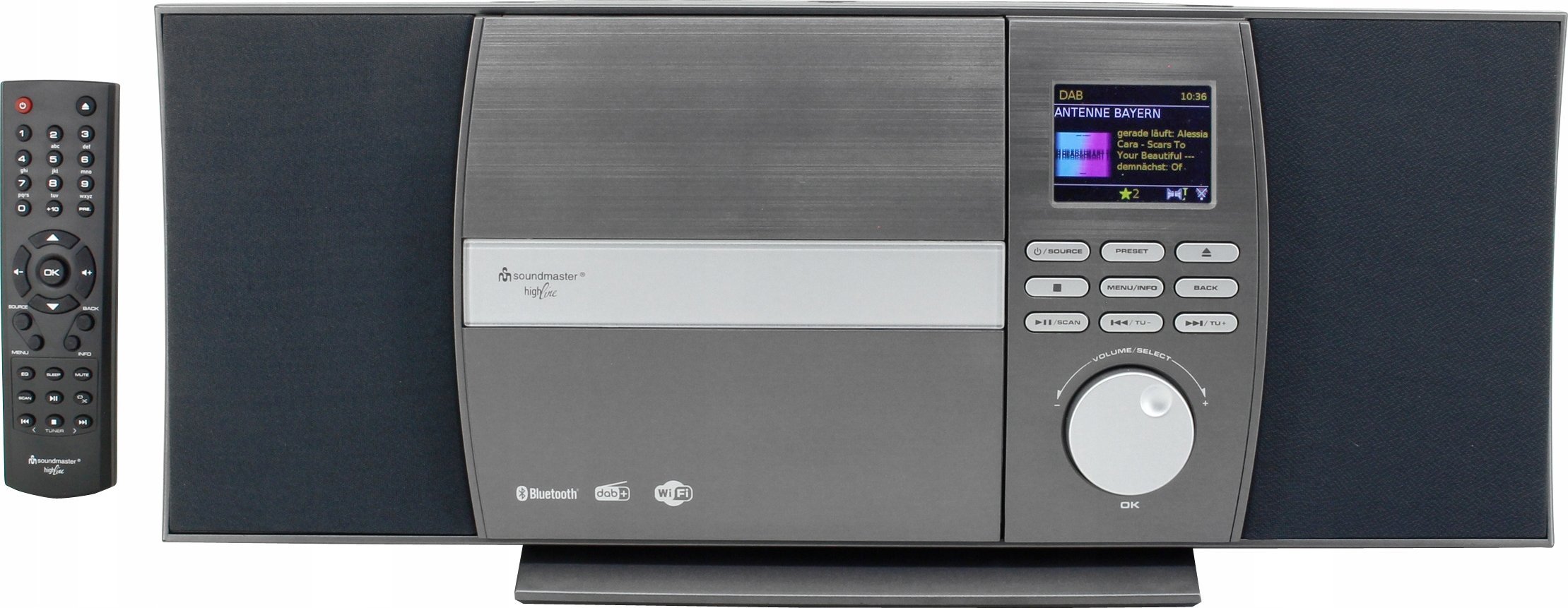 Stereo sistem Soundmaster ICD1010AN, DAB+/FM, CD MP3 USB Bluetooth, montim në mur