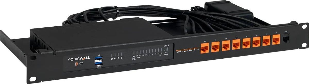 Рафт за монтирање Rackmount.IT RM-SW-T11 SonicWall TZ270 TZ370 TZ470, за 19\" рамка, Jet Black