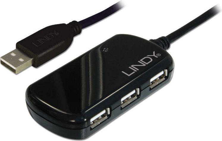 USB HUB Lindy 4x USB-A 2.0 (42781)
