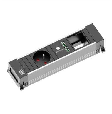 Zgjatës energjie Bachmann Power Frame, 3 dalje, 10 cm, i zi