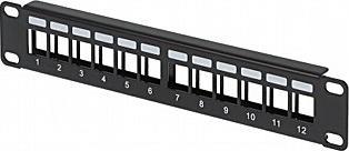 Patch panel Delta PP10-12/K, 12x keystone, 10", i zi