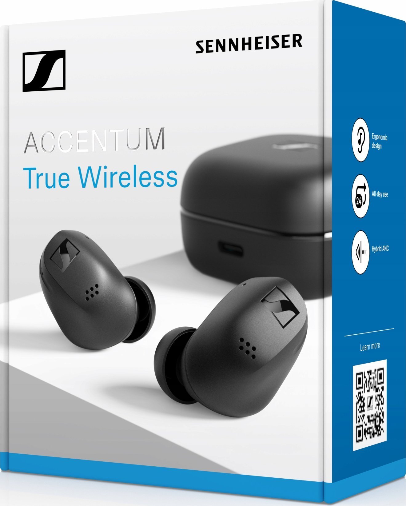 Безжични слушалки Sennheiser Accentum, Bluetooth, активно поништување на бучава, црни