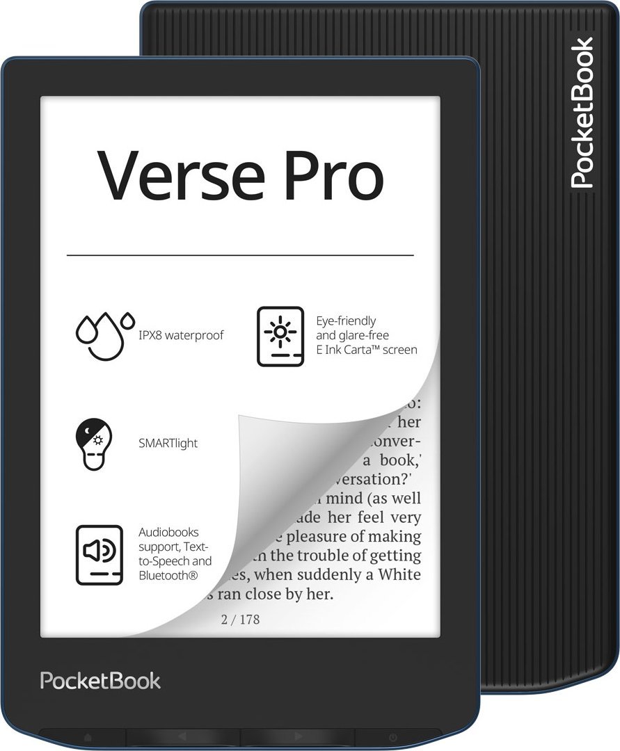 Електронски читач PocketBook Verse Pro PB634-A-WW, 6\", 16GB, сина Azure