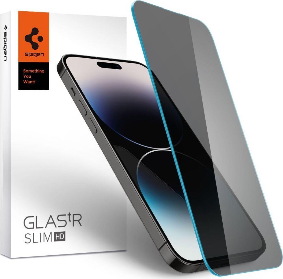 Заштитно стакло Spigen Glas.TR Slim Privacy, за iPhone 14 Pro, калено стакло