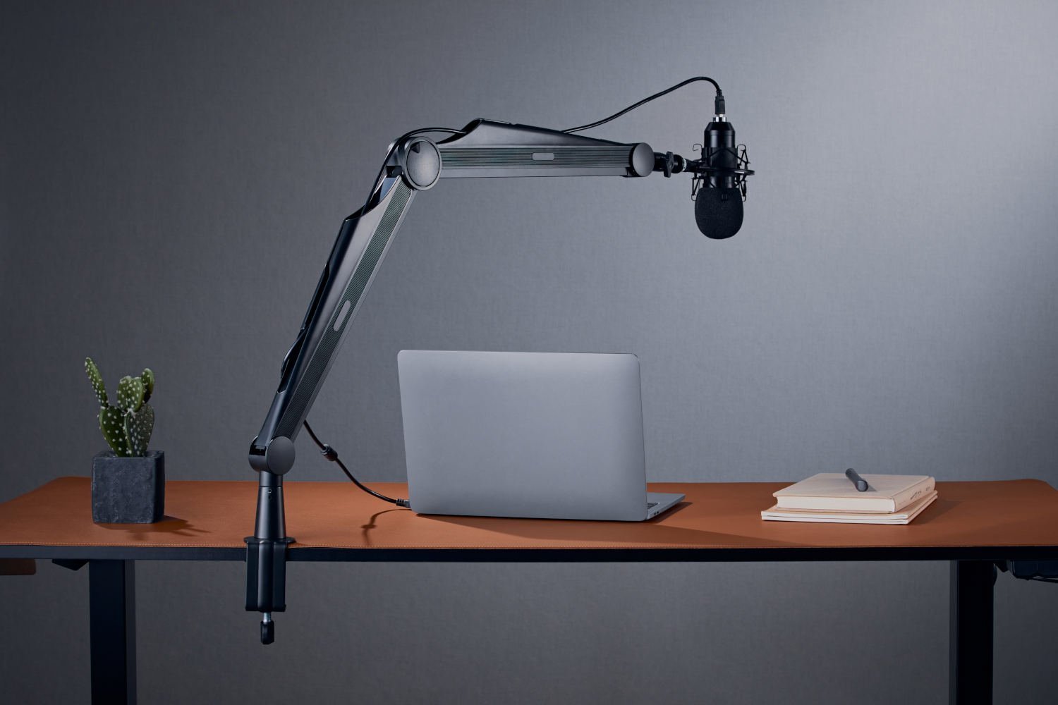 Stativ mikrofoni Mozos SB41, 80 cm, me pop filter PS PRO, i zi