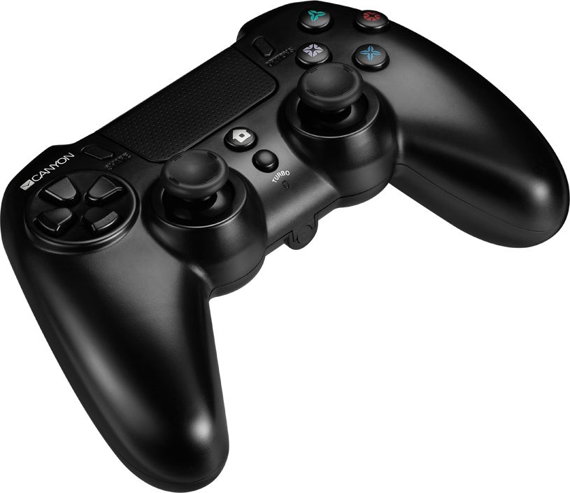 Gamepad Canyon GP-W5, me kabllo 3m, për PS4, i zi