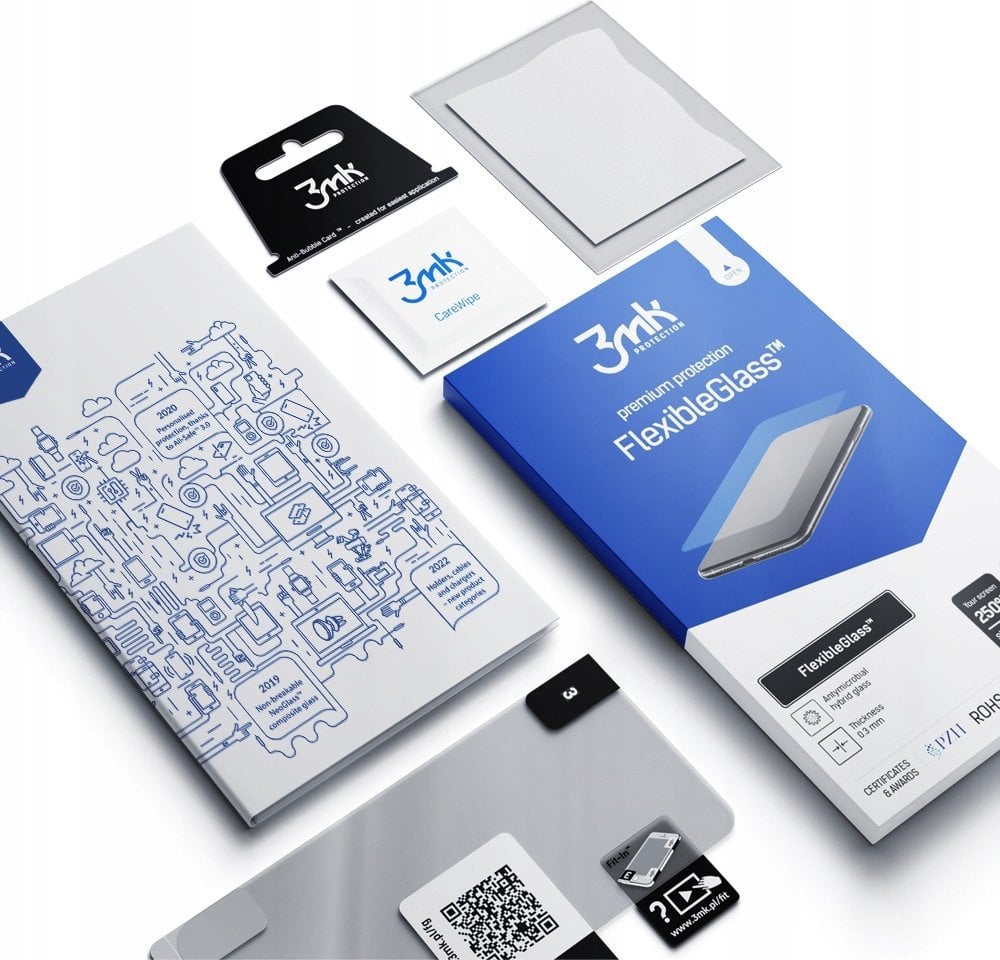 Mbrojtëse ekrani 3mk FlexibleGlass për Redmi 13C 5G, xham hibrid, transparent